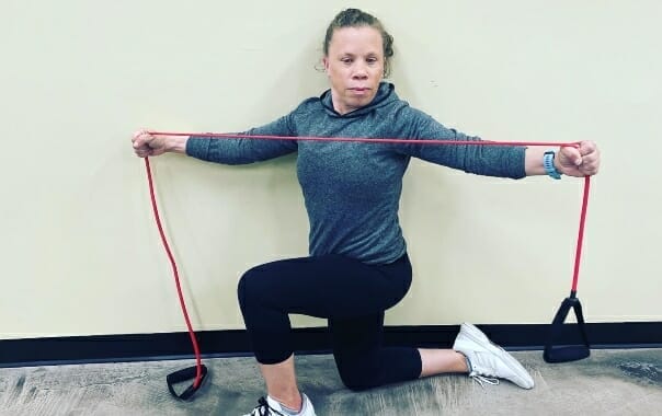 woman taking a physical therapy class